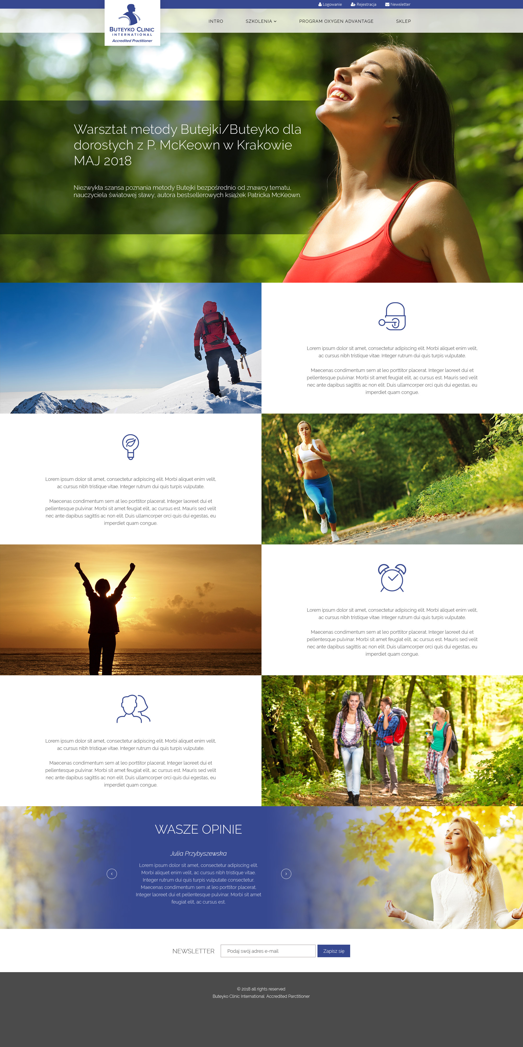 Projekt graficzny Buteyko Clinic International