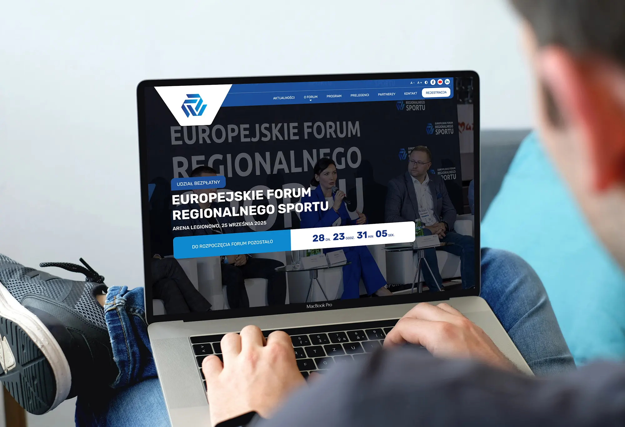 Projekt strony Europejskie Forum Regionalnego Sportu